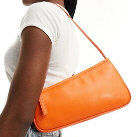 エイソス ASOS asos ASOS DESIGN オレンジのアシンメトリーバックルショルダーバッグ 鞄 レディース 女性 インポートブランド