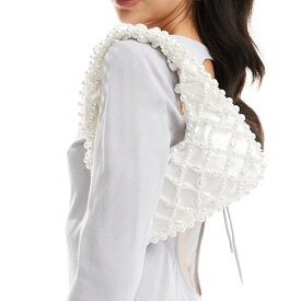 トゥルーデカダンス装飾ショルダーバッグ（ホワイト） 鞄 レディース 女性 インポートブランド
