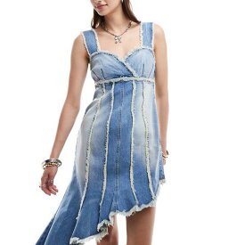 リクレイムドヴィンテージ Reclaimed Vintage リサイクルヴィンテージ限定版ダメージデニムドレス ワンピース レディース 女性 インポートブランド 小さいサイズから大きいサイズまで
