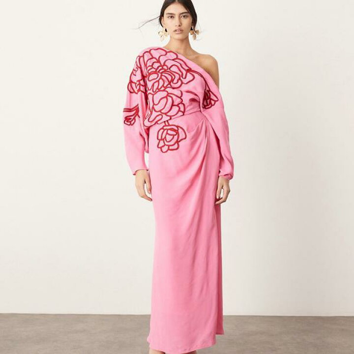 楽天市場】エイソス ASOS asos ASOS EDITION リニア刺繍花柄スラウチ  