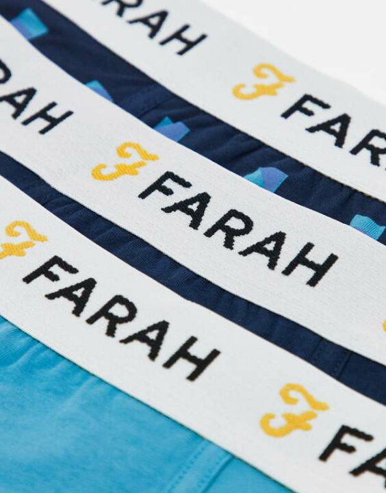 楽天市場】ファーラー Farah ファラー 3パック ボクサーパンツ ブルー 