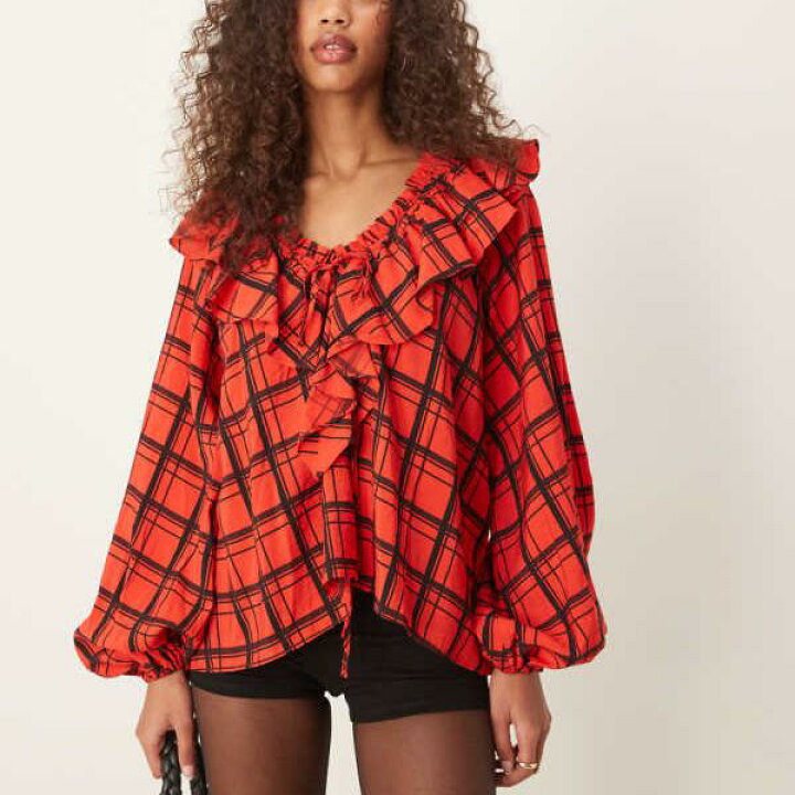 楽天市場】エイソス ASOS asos ASOS DESIGN Vネック フリル トップス 