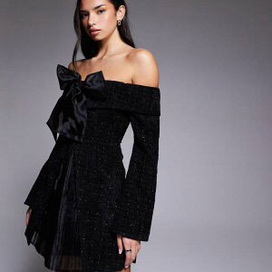 ASOS LUXE �u�[�N�� �o���h�[ �~�j�h���X�i�v���[�c�X�J�[�g�A���{���t���A�u���b�N�j �����s�[�X ���f�B�[�X ���� �C���|�[�g�u�����h �������T�C�Y����傫���T�C�Y�܂�