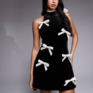 ASOS LUXE �n�C�l�b�N �x���x�b�g �~�j�h���X�i���{���f�B�e�[���t���A�u���b�N�j �����s�[�X ���f�B�[�X ���� �C���|�[�g�u�����h �������T�C�Y����傫���T�C�Y�܂�