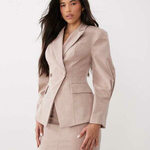 ASOS LUXE �s���N�`�F�b�N�̃E�G�X�g���i��ꂽ�u���U�[ �A�E�^�[ ���f�B�[�X ���� �C���|�[�g�u�����h �������T�C�Y����傫���T�C�Y�܂�