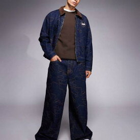 True Religion トゥルーレリジョン トゥルーレリジョン マイキー スーパーバギー フラップポケット 刺繍ジーンズ コーデ ダークウォッシュブルー パンツ ボトム メンズ 男性 インポートブランド 小さいサイズから大きいサイズまで