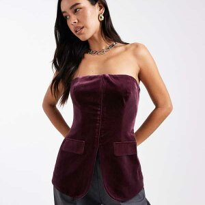 �~�X�Z���t���b�W Miss Selfridge �~�X�Z���t���b�W�̃x���[�J���[�̃x���x�b�g�o���h�D�g�b�v �g�b�v�X ���f�B�[�X ���� �C���|�[�g�u�����h �������T�C�Y����傫���T�C�Y�܂�