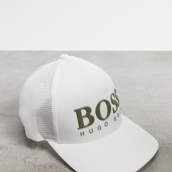 ヒューゴボス BOSS インポートブランド 男性 メンズ 帽子 BOSSレーザーロゴベースボールキャップ（ホワイト） BOSS HUGO hugoboss キャップ