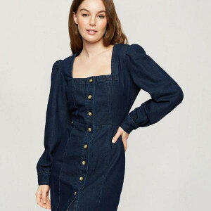 販売割引商品 小さいサイズから大きいサイズ 女性 ワンピース レディース ミスセルフリッジスクエアネックデニムドレス ブルー ミスセルフリッジ インポートブランド Th1xi Selfridge Miss 安い卸売り Jlt Polinema Org