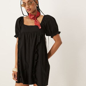 �G�C�\�X ASOS asos ASOS DESIGN ���l�� �x�r�[�h�[�� �p�t�X���[�u �v���C�X�[�c�i�o�b�N���{���f�B�e�[���t���A�u���b�N�j �I�[���C������ ���f�B�[�X ���� �C���|�[�g�u�����h �������T�C�Y��