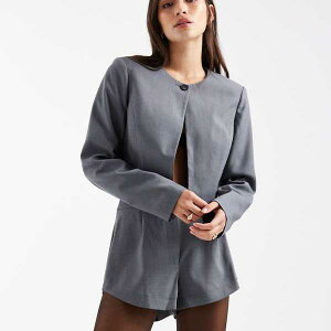 �~�X�Z���t���b�W Miss Selfridge �~�X�Z���t���b�W�̃O���[�̃e�[���[�h�N���b�v�h�u���U�[�R�[�f �A�E�^�[ ���f�B�[�X ���� �C���|�[�g�u�����h �������T�C�Y����傫���T�C�Y�܂�