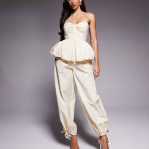 ASOS LUXE �o�u���w���p���c�i�o�^�[�~���N�J���[�j �p���c �{�g�� ���f�B�[�X ���� �C���|�[�g�u�����h �������T�C�Y����傫���T�C�Y�܂�