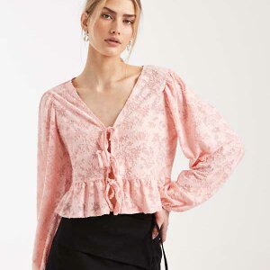 �~�X�Z���t���b�W Miss Selfridge �~�X�Z���t���b�W�̃o�[���A�E�g�^�C�t�����g�����O�X���[�u�g�b�v�X�i�s���N�j �g�b�v�X ���f�B�[�X ���� �C���|�[�g�u�����h �������T�C�Y����傫���T�C