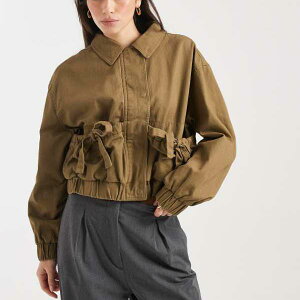 �~�X�Z���t���b�W Miss Selfridge �~�X�Z���t���b�W�̃J�[�L�F�̃��{���f�B�e�[���t���R�b�g���W�b�v�X���[�W���P�b�g �A�E�^�[ ���f�B�[�X ���� �C���|�[�g�u�����h �������T�C�Y����傫��