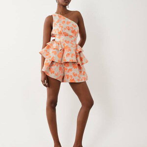 ASOS LUXE �I�����W�̃W���J�[�h�V���[�g�p���c �p���c �{�g�� ���f�B�[�X ���� �C���|�[�g�u�����h �������T�C�Y����傫���T�C�Y�܂�