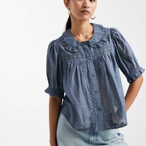 �~�X�Z���t���b�W Miss Selfridge �~�X�E�Z���t���b�W�̃V�����u���[�f�ނ̃s�[�^�[�J���[�u���E�X�i���[�X�f�B�e�[���A�~�b�h�E�H�b�V���j �g�b�v�X ���f�B�[�X ���� �C���|�[�g�u�����h ��