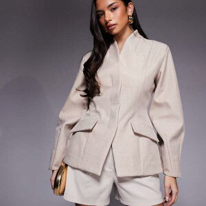 ASOS LUXE �X�g�[���̒����I�ȃe�[���[�h�u���U�[ �A�E�^�[ ���f�B�[�X ���� �C���|�[�g�u�����h �������T�C�Y����傫���T�C�Y�܂�