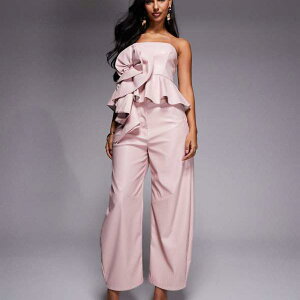 ASOS LUXE �R�[�f PU �o���� �g���E�U�[�i�t�����t���A�s���N�j �{�g�� �p���c ���f�B�[�X ���� �C���|�[�g�u�����h �������T�C�Y����傫���T�C�Y�܂�