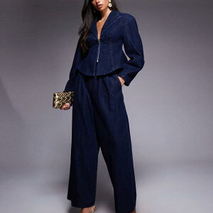 ASOS LUXE �R�[�f�����C �f�j�� �W�b�v�t�����g �R���Z�b�g�g�b�v�i�C���f�B�S�j �g�b�v�X ���f�B�[�X ���� �C���|�[�g�u�����h �������T�C�Y����傫���T�C�Y�܂�