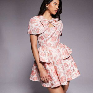 ASOS LUXE �W���J�[�h ���O���\�P�[�v �~�j�h���X �s���N�ԕ� �p�[�e�B�[�h���X �����s�[�X ���f�B�[�X ���� �C���|�[�g�u�����h �������T�C�Y����傫���T�C�Y�܂�