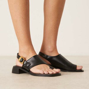 �G�C�\�X ASOS asos ASOS DESIGN Farrow �A�V�����g���[�g�D���[�v�q�[���T���_���i�u���b�N�j �C ���f�B�[�X ���� �C���|�[�g�u�����h �������T�C�Y����傫���T�C�Y�܂�