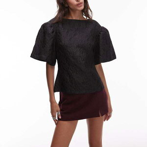 �A���h�A�U�[�X�g�[���[�Y & Other Stories & Other Stories �̃p�t�X���[�u �W���J�[�h �e�N�X�`���[ �g�b�v�X (�u���b�N) �g�b�v�X ���f�B�[�X ���� �C���|�[�g�u�����h �������T�C�Y����傫���T