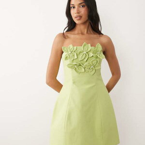 ASOS LUXE �o���h�D���l���R�T�[�W���f�B�e�[���~�j�h���X�i�s�X�^�`�I�J���[�j �����s�[�X ���f�B�[�X ���� �C���|�[�g�u�����h �������T�C�Y����傫���T�C�Y�܂�