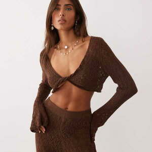�~�X�Z���t���b�W Miss Selfridge �~�X�E�Z���t���b�W�̃N���V�F�҂݃c�C�X�g�f�B�e�[�������g�b�v�X�i�`���R���[�g�J���[�j �g�b�v�X ���f�B�[�X ���� �C���|�[�g�u�����h �������T�C�Y����