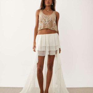 �~�X�Z���t���b�W Miss Selfridge �~�X�E�Z���t���b�W�̃r�[�`�V�t�H���t�����n�C���[�}�L�V�X�J�[�g�i�N���[���F�j �X�J�[�g ���f�B�[�X ���� �C���|�[�g�u�����h �������T�C�Y����傫���T