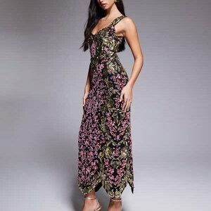 ASOS LUXE �r�[�Y�����}�L�V�h���X�i�u���b�N���S�[���h�j �����s�[�X ���f�B�[�X ���� �C���|�[�g�u�����h �������T�C�Y����傫���T�C�Y�܂�