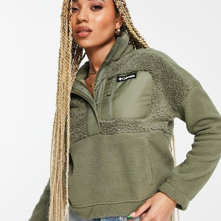 楽天市場 コロンビア Columbia カーキグリーンのコロンビアロッジシェルパプルオーバーフリースasos限定 トップス レディース 女性 インポートブランド 小さいサイズから大きいサイズまで セレクトショップ Diva Closet