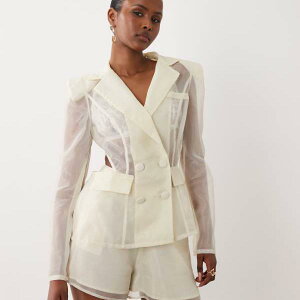 ASOS LUXE �Z�b�g�A�b�v �V�A�[ �E�G�X�g�i��u���U�[�g�b�v �z���C�g �A�E�^�[ ���f�B�[�X ���� �C���|�[�g�u�����h �������T�C�Y����傫���T�C�Y�܂�