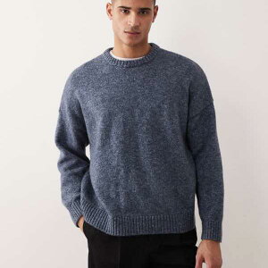 �G�C�\�X ASOS asos ASOS DESIGN �X�[�p�[�I�[�o�[�T�C�Y �{�b�N�X�j�b�g �W�����p�[�i�f�j���u���[�j �g�b�v�X �����Y �j�� �C���|�[�g�u�����h �������T�C�Y����傫���T�C�Y�܂�