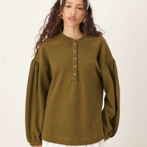 �G�C�\�X ASOS asos ASOS DESIGN �E�H�b�V���h�I���[�u�̃p�t�X���[�u�f�B�e�[���t���������b�t���w�����[ �g�b�v�X ���f�B�[�X ���� �C���|�[�g�u�����h �������T�C�Y����傫���T�C�Y�܂�