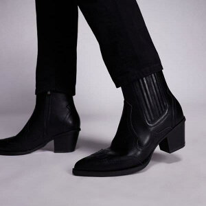 エイソス ASOS asos ASOS DESIGN ウエスタンチェルシーブーツ(ブラック、キューバンヒール) 靴 メンズ 男性 インポートブランド 小さいサイズから大きいサイズまで