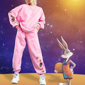 オンライン販売店 女 レディース トップス エイソス Asos Xルーニーテューンズスペースジャムコーディネイトオーバーサイズスラムダンクスウェットシャツ ピンク Design Asos Asos A1huh392 正規品 純正 Www Rafaini Com Br