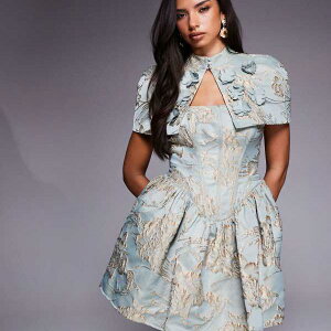 ASOS LUXE �W���J�[�h �R���Z�b�g �X�P�[�^�[ �h���X�A�P�[�v�f�B�e�[���A3D �t�����[�t���A�u���[�t���[���� �g�b�v�X ���f�B�[�X ���� �C���|�[�g�u�����h �������T�C�Y����傫���T�C�Y��