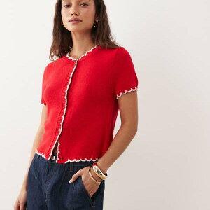 �~�X�Z���t���b�W Miss Selfridge �~�X�E�Z���t���b�W�̔����u�����P�b�g�X�e�b�`�J�[�f�B�K���i�ԁj �g�b�v�X ���f�B�[�X ���� �C���|�[�g�u�����h �������T�C�Y����傫���T�C�Y�܂�