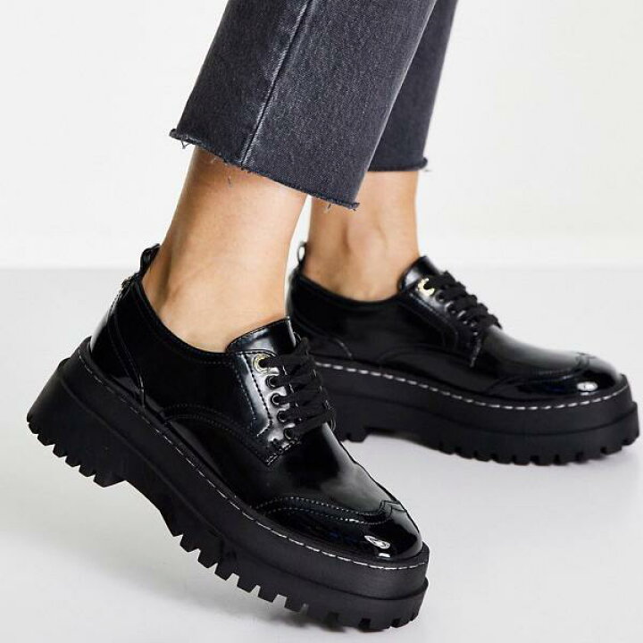 楽天市場 リバーアイランド River Island River Island リバーアイランドは黒で分厚いフラットシューズをひもで締めます 靴 レディース 女性 インポートブランド 小さいサイズから大きいサイズまで セレクトショップ Diva Closet