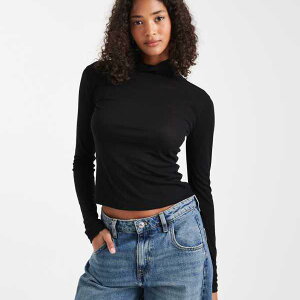 �~�X�Z���t���b�W Miss Selfridge �~�X�Z���t���b�W�̃t�@�C���j�b�g�A�O���E���l�b�N�̒����g�b�v�X�i�u���b�N�j �g�b�v�X ���f�B�[�X ���� �C���|�[�g�u�����h �������T�C�Y����傫���T�C