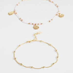 �G�C�\�X ASOS asos ASOS DESIGN �s���N�ƃS�[���h�g�[���̑��z�`���[���t���r�[�Y�A���N���b�g2�Z�b�g �A�N�Z�T���[ ���f�B�[�X ���� �C���|�[�g�u�����h
