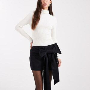 �~�X�Z���t���b�W Miss Selfridge �~�X�Z���t���b�W�̃G�N�X�g���[���{�E�~�j�X�J�[�g�i�u���b�N�j �X�J�[�g ���f�B�[�X ���� �C���|�[�g�u�����h �������T�C�Y����傫���T�C�Y�܂�