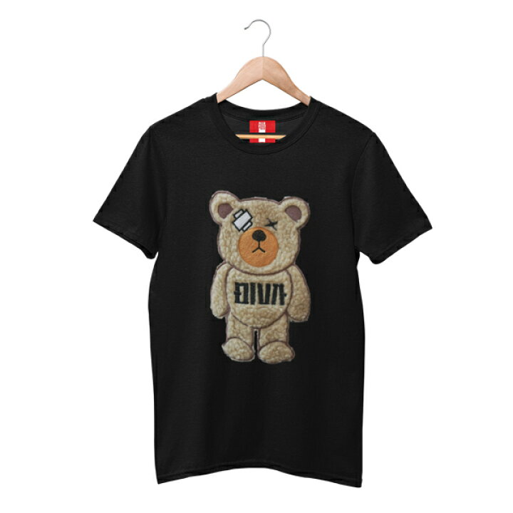楽天市場】クマ Tシャツ くま もこもこ ぷくぷく ふわふわ 刺繍Tシャツ 
