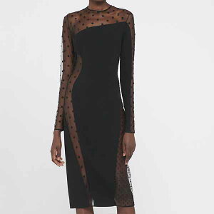 割引クーポン有 シースルー ドット ミディアムドレス バンデージ タイト ひざ丈ドレス 結婚式 レトロワンピース 90s パーティードレス パーティー ワンピース 膝丈 二次会 お呼ばれ 舞台 Ecr1b 買い価格 Jlt Polinema Org