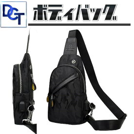ショルダーバッグ メンズ 斜めがけ かっこいい ブラック DCT ボディバッグ レディース アウトドア バッグ 収納可 USBポート 付き 黒 ワンショルダーバッグ　通勤　通学　鞄