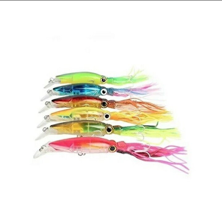 楽天市場 イカルアー 6個セット トリプルフック付き ソルトウォーター用 ハードルアー 仕掛け 疑似餌 ダイバージェンス