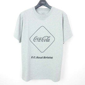 【新品同様】 20SS F.C.Real Bristol F.C.R.B. FCRB フシーレアルブリストル COCA-COLA コカコーラ EMBLEM TEE コットン 半袖 ロゴ Tシャツ カットソー GRAY S 【中古】 DN-12914