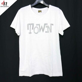 PIG&ROOSTER ピッグアンドルースター TOWN-T コットン 半袖 ロゴ TEE Tシャツ カットソー WHITE 42 【中古】 DN-8969