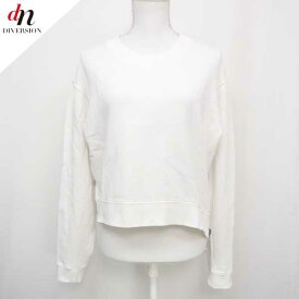 14SS Acne Studios アクネストゥディオズ BIRD Z FLEECE コットン 長袖 サイドジップ スウェット シャツ WHITE S 【中古】 DNS-5505