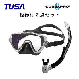 TUSA ツサ 軽器材2点セットヴィジオプロ マスク M-19SQBスキューバプロ スペクトラスノーケルスキューバダイビング シュノーケリング